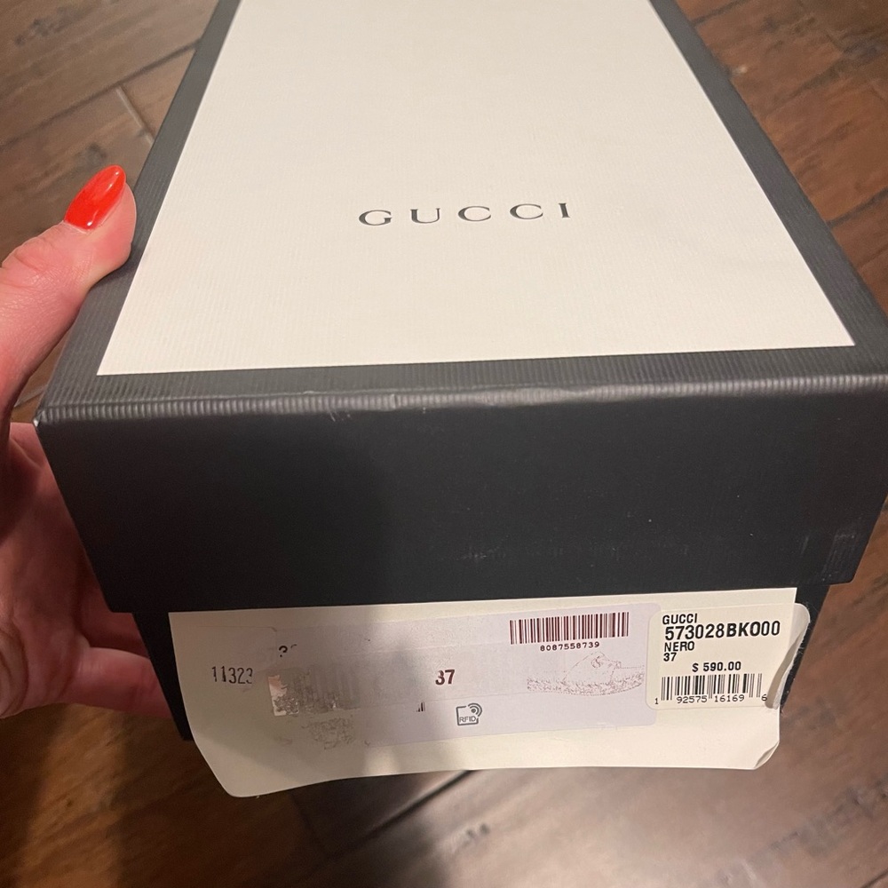 Gucci Black and Gold Women's Slides - Picture 8 of 10